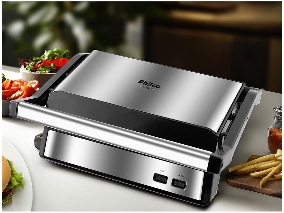 Grill Philco PGR21PI Maxx Clean 2 em 1 Retangular 1000W Antiaderente com Coletor de Gordura - 2