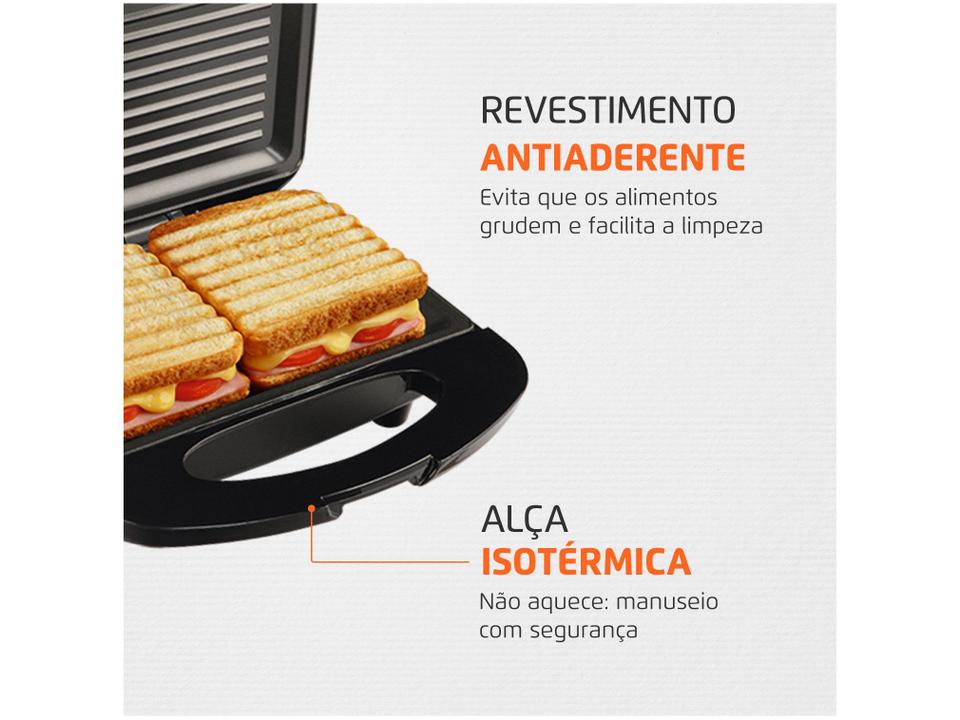 Grill/Sanduicheira Mondial Premium S-07 Retangular 850W - 3