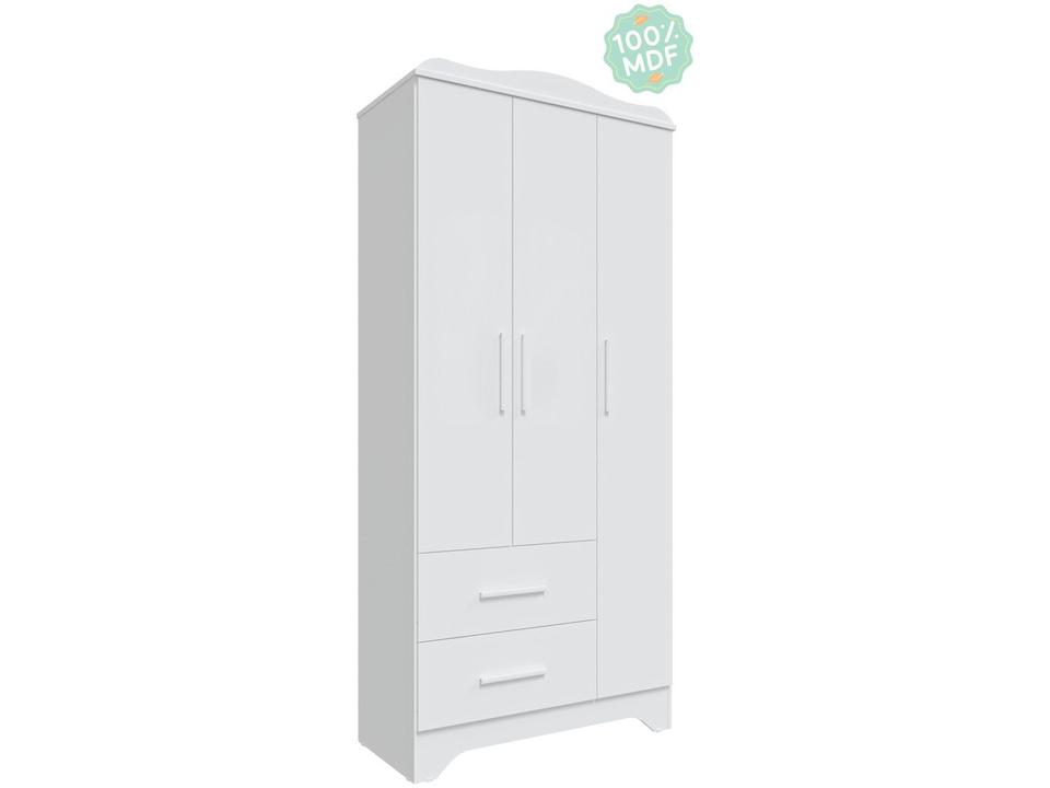 Guarda-roupa 2 Gavetas 3 Portas Moveis Peroba Harmonia - 6