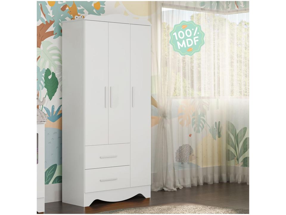 Guarda-roupa 2 Gavetas 3 Portas Moveis Peroba Harmonia - 3