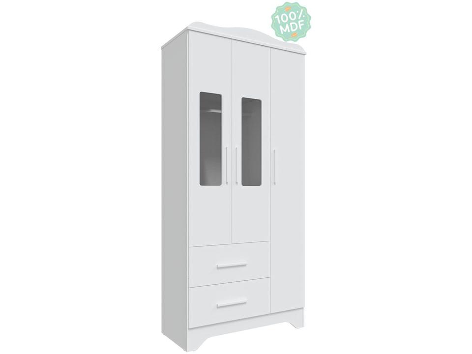 Guarda-roupa 2 Gavetas 3 Portas Moveis Peroba Harmonia - 7