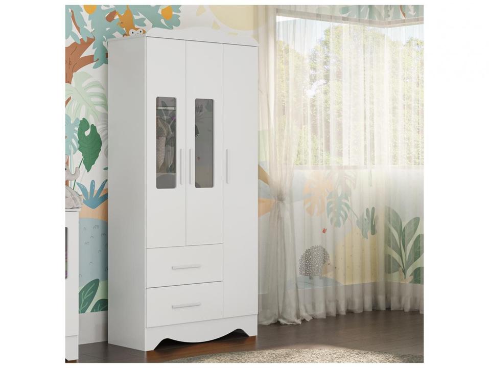 Guarda-roupa 2 Gavetas 3 Portas Moveis Peroba Harmonia - 3