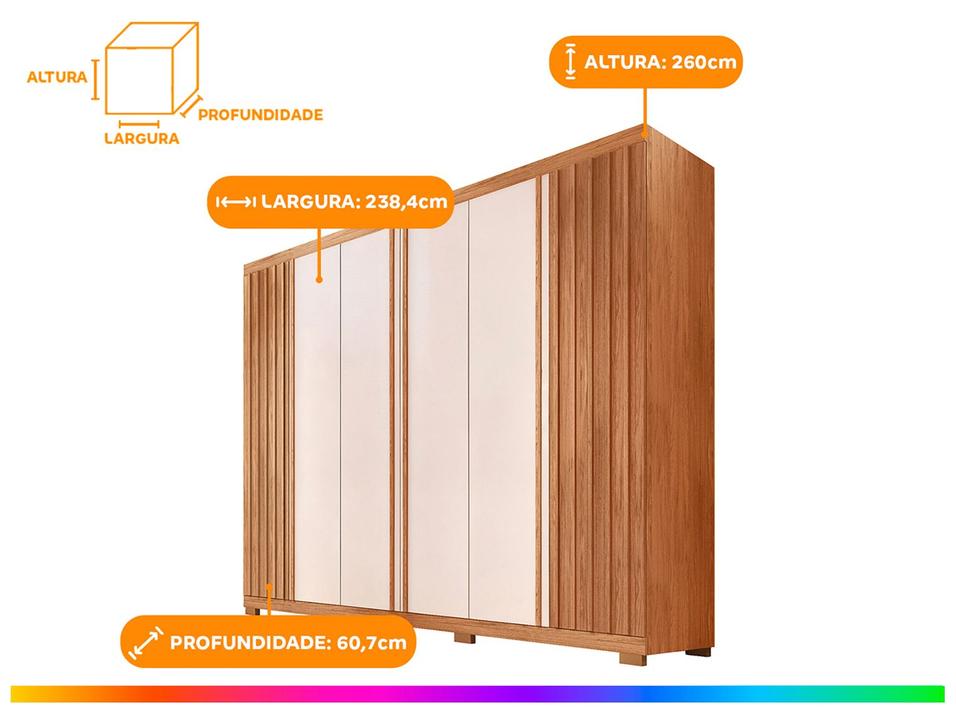 Guarda-roupa 4 Gavetas 6 Portas Caemmun Phoenix - 2