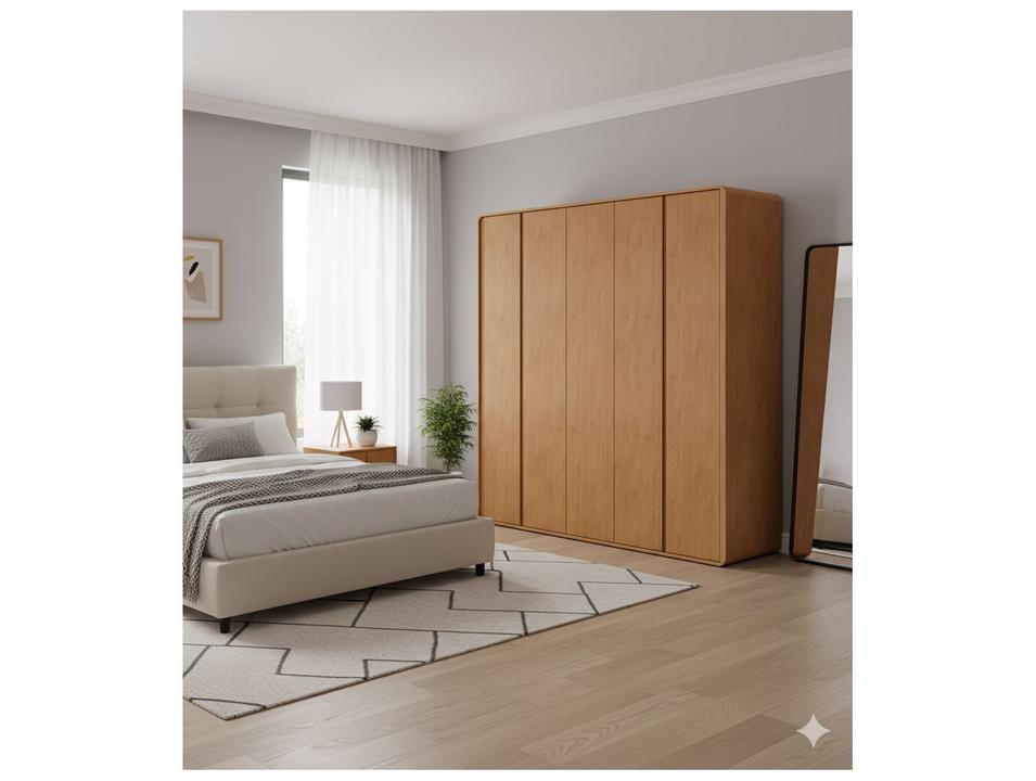 Guarda-roupa 6 Gavetas 6 Portas Móveis Lopas Casal Loop - 5