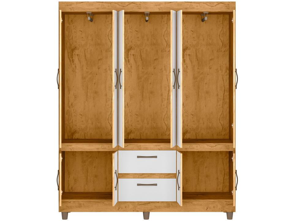 Guarda-roupa Casal 10 Portas 2 Gavetas Araplac Coimbra - 6