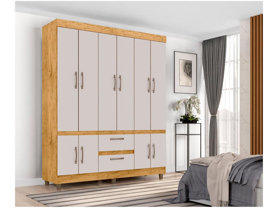 Guarda-roupa Casal 10 Portas 2 Gavetas Araplac Coimbra - 3