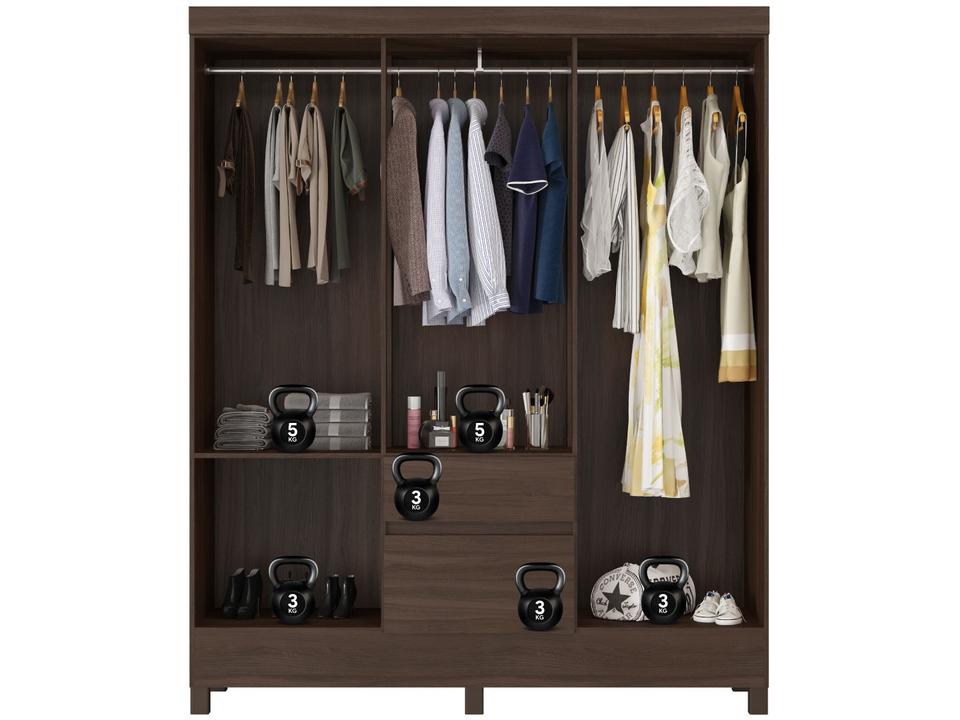 Guarda-roupa Casal 2 Gavetas 6 Portas Demóbile Flash II - 10