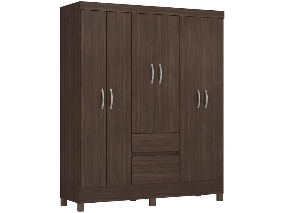 Guarda-roupa Casal 2 Gavetas 6 Portas Demóbile Flash II - 9