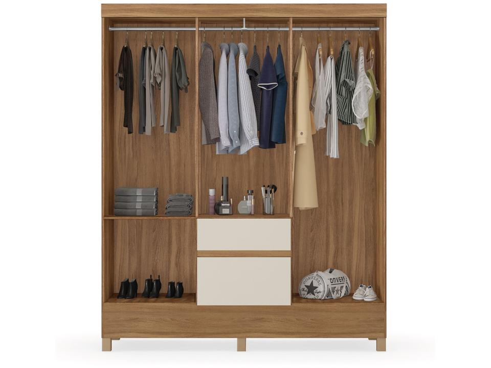 Guarda-roupa Casal 2 Gavetas 6 Portas Demóbile Flash II - 7