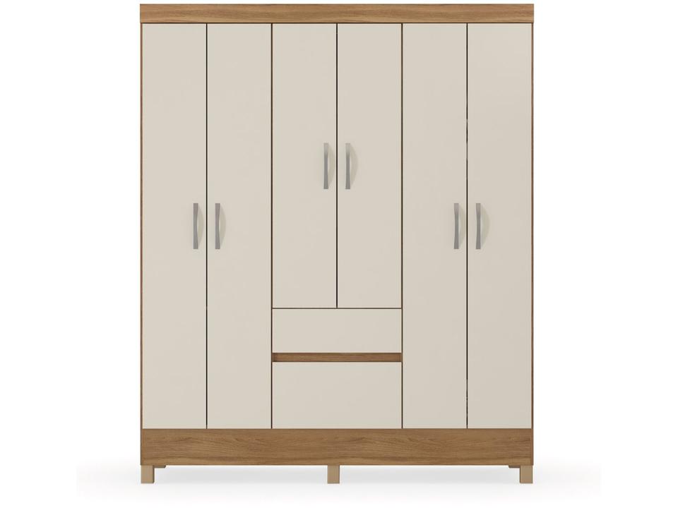 Guarda-roupa Casal 2 Gavetas 6 Portas Demóbile Flash II - 9