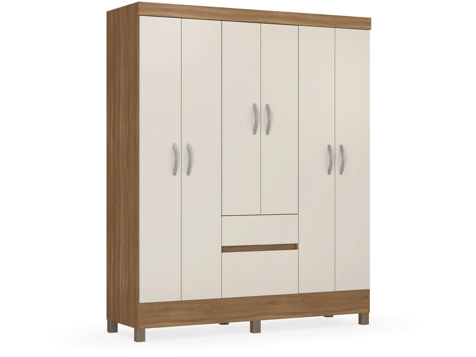 Guarda-roupa Casal 2 Gavetas 6 Portas Demóbile Flash II - 10