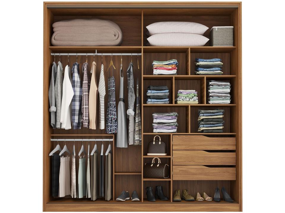 Guarda-roupa Casal 2 Portas de Correr 3 Gavetas - 2
