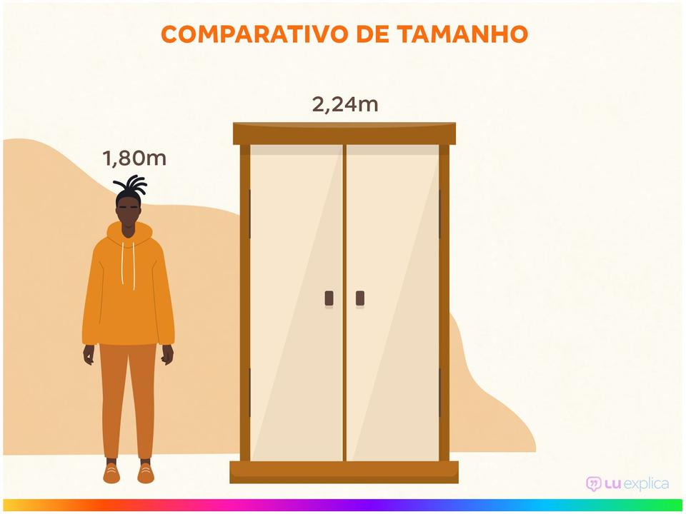 Guarda-roupa Casal 3 Portas 3 Gavetas Santos Andirá Aurora 3.3 - 3