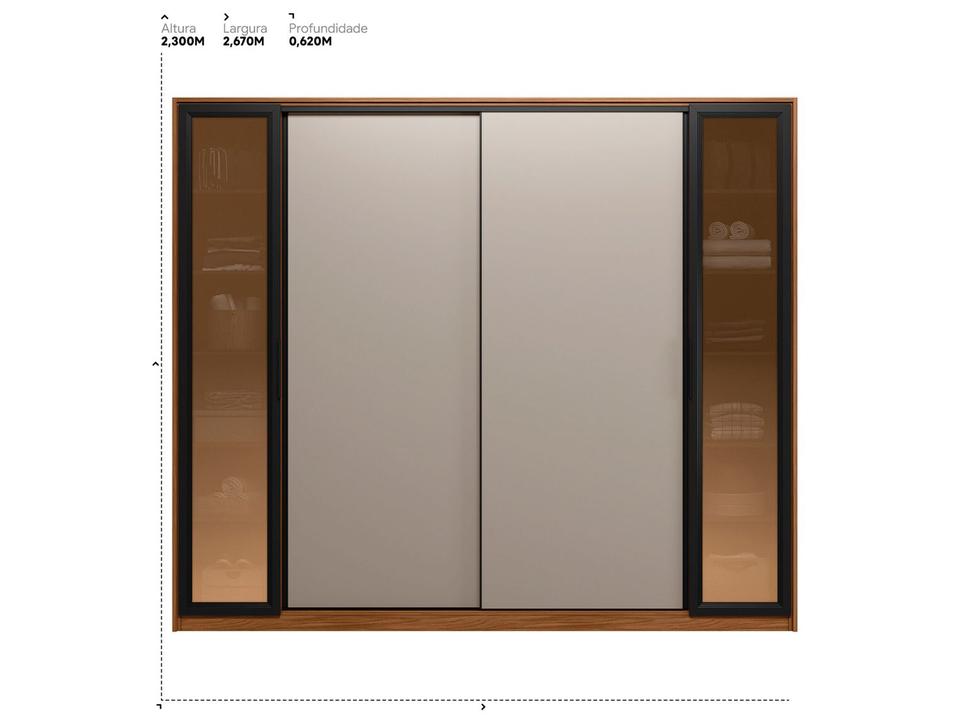 Guarda-roupa Casal 4 Gavetas 4 Portas Demobile Laredo - 4