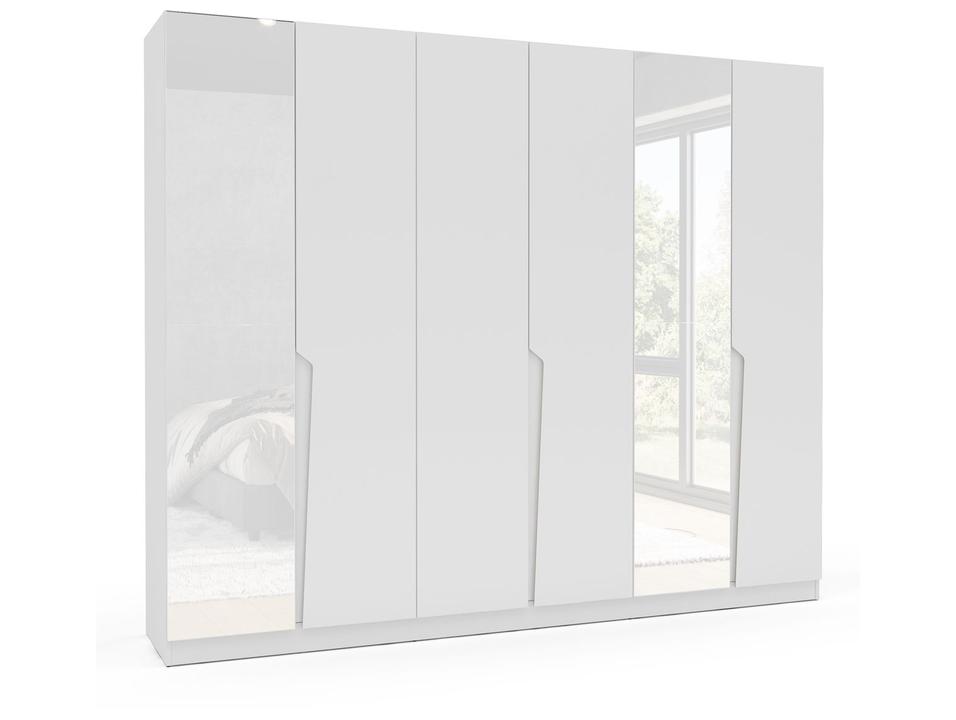 Guarda-roupa Casal 4 Gavetas 6 Portas 2 Espelhos Politorno Porto - 6