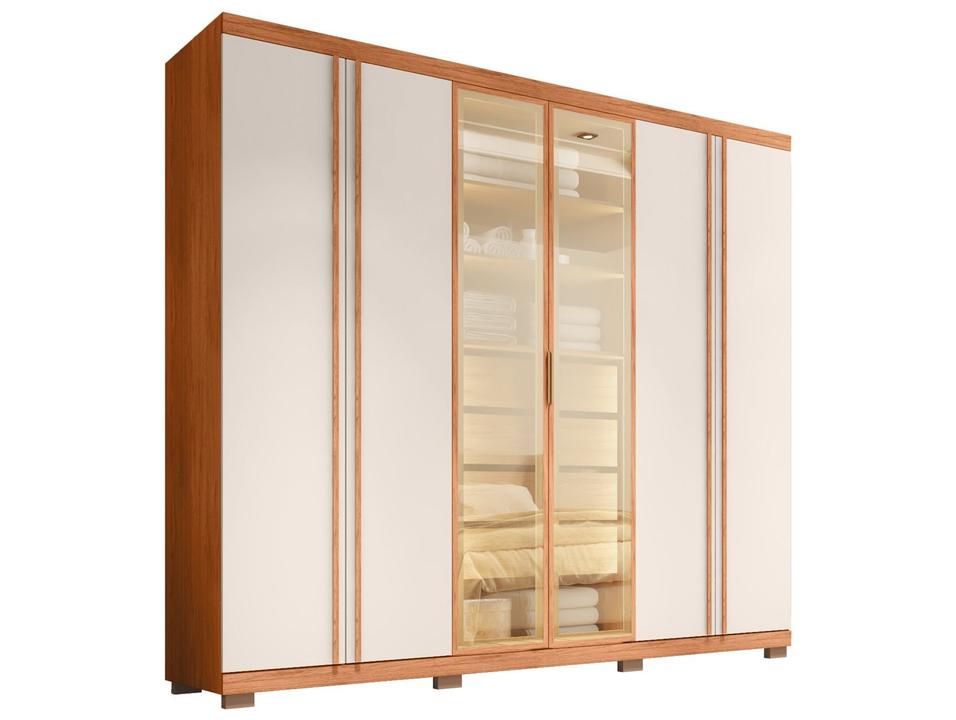 Guarda-roupa Casal 4 Gavetas 6 Portas Caemmun Acacius - 5