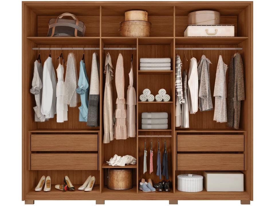 Guarda-roupa Casal 4 Gavetas 6 Portas Caemmun Reflex - 3