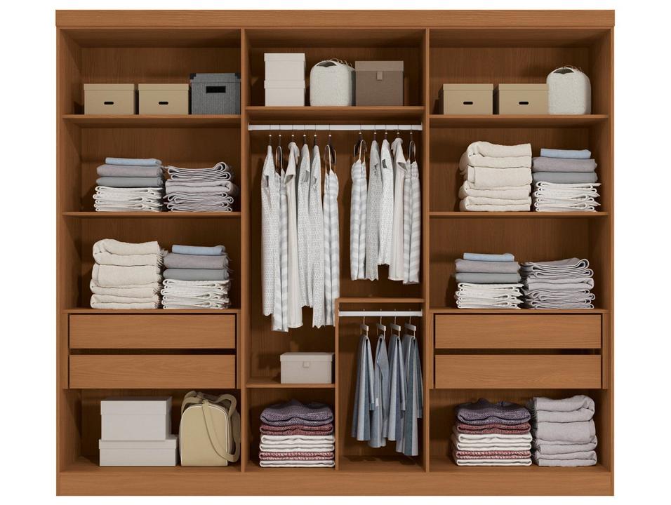 Guarda-roupa Casal 4 Gavetas 6 Portas Kappesberg Roma - 4
