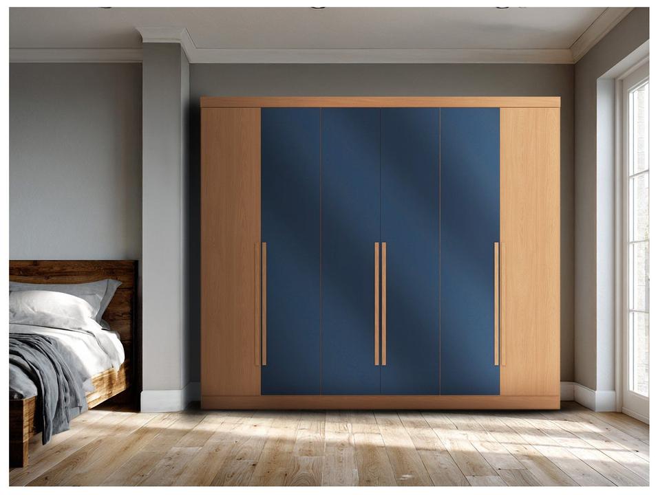 Guarda-roupa Casal 4 Gavetas 6 Portas Kappesberg Roma - 1