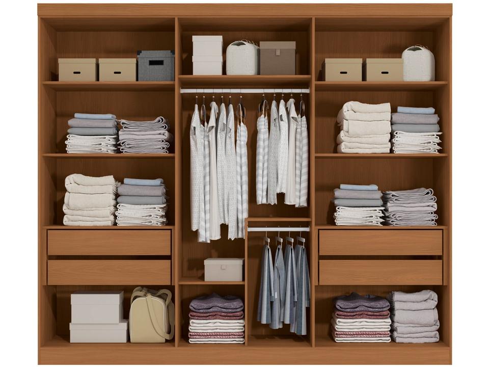 Guarda-roupa Casal 4 Gavetas 6 Portas Kappesberg Roma - 3