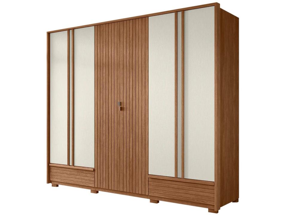 Guarda-roupa Casal 5 Gavetas 6 Portas Santos Andirá Democrata - 6