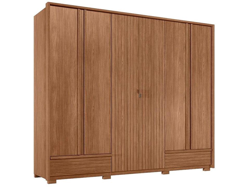 Guarda-roupa Casal 5 Gavetas 6 Portas Santos Andirá Democrata - 6