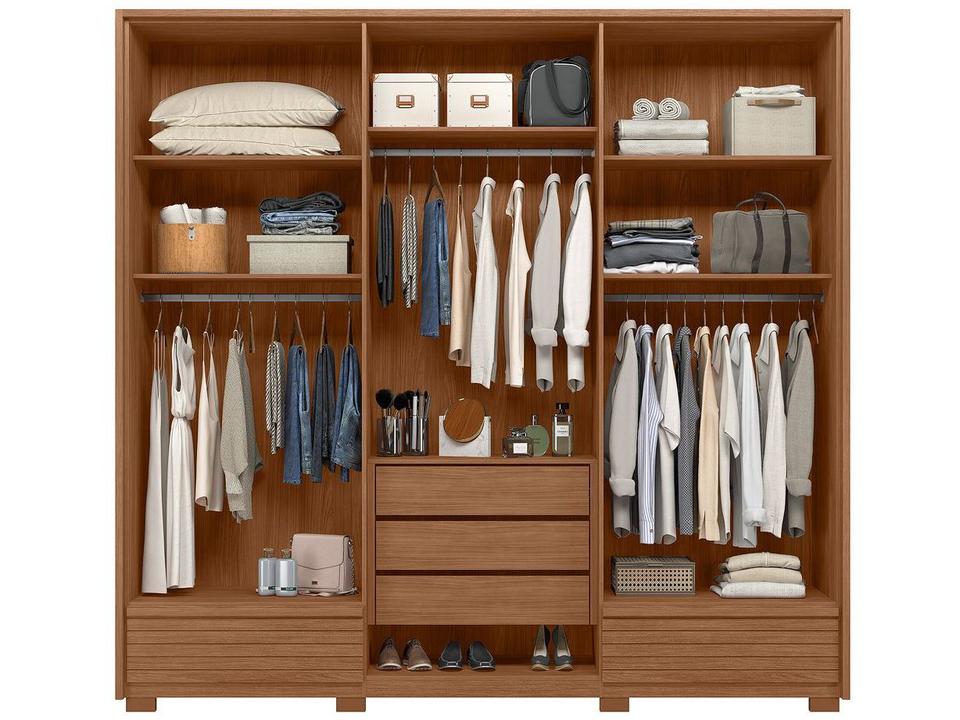 Guarda-roupa Casal 5 Gavetas 6 Portas Santos Andirá Democrata - 5