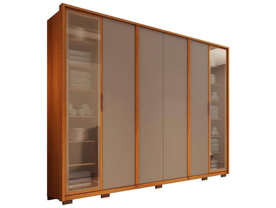 Guarda-roupa Casal 6 Gavetas 6 Portas Caemmun Coari - 9