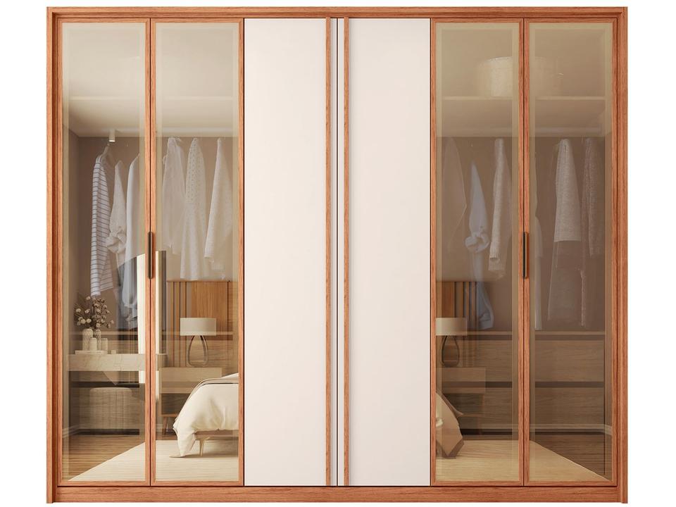 Guarda-roupa Casal 6 Gavetas 6 Portas Caemmun Cristal - 6