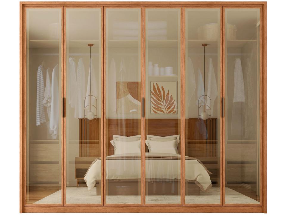 Guarda-roupa Casal 6 Gavetas 6 Portas Caemmun Reflex - 6