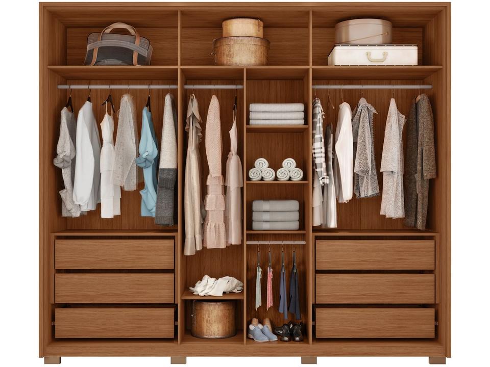 Guarda-roupa Casal 6 Gavetas 6 Portas Caemmun Reflex - 3