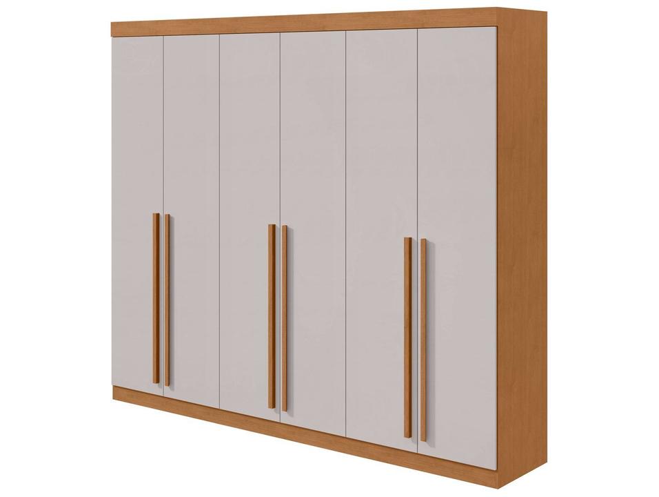 Guarda-roupa Casal 6 Gavetas 6 Portas Móveis Lopas Bertha - 6