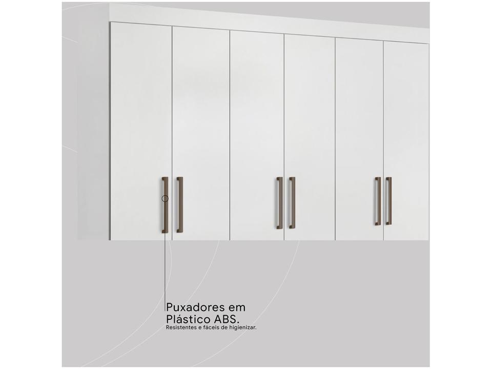 Guarda-roupa Casal 6 Portas 3 Gavetas Demóbile Prático - 8