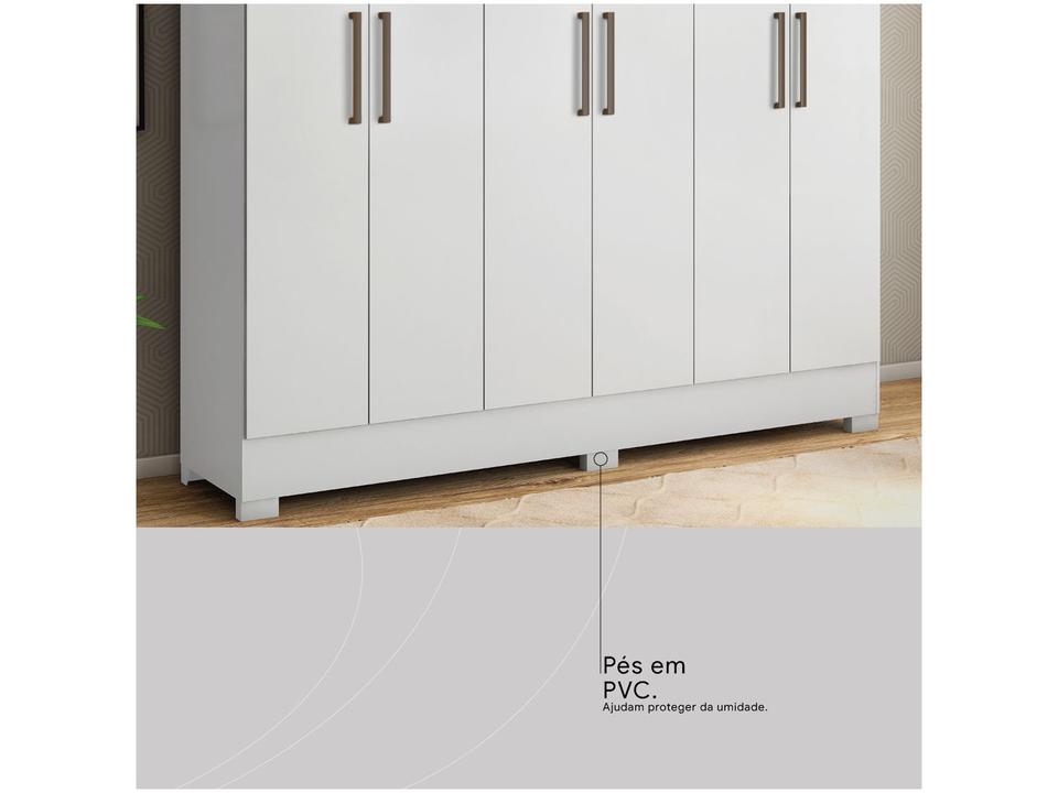 Guarda-roupa Casal 6 Portas 3 Gavetas Demóbile Prático - 7