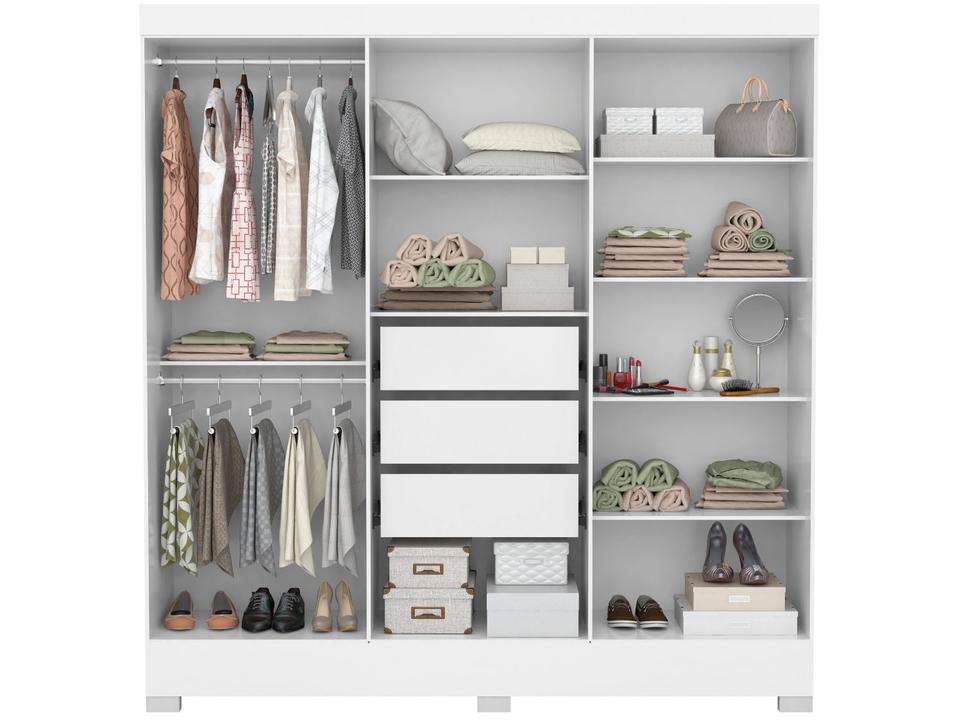 Guarda-roupa Casal 6 Portas 3 Gavetas Demóbile Prático - 2