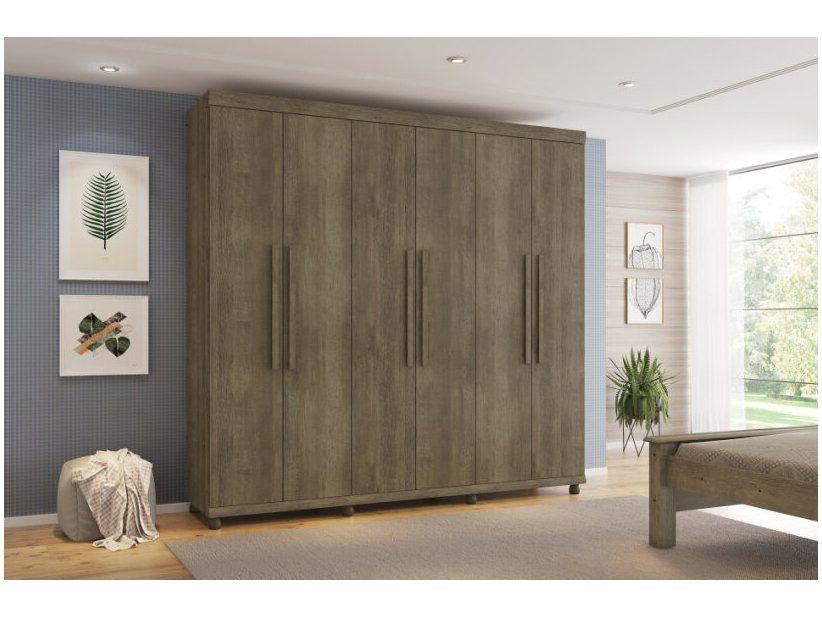 Guarda-roupa Casal 6 Portas 3 Gavetas - Móveis Lanza Genova - 4