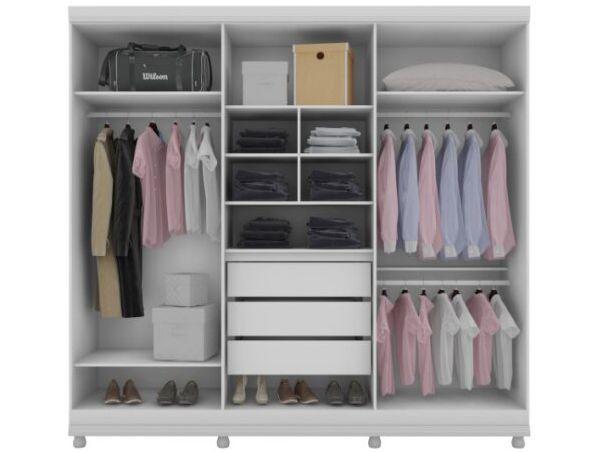 Guarda-roupa Casal 6 Portas 3 Gavetas Móveis Lanza - 2