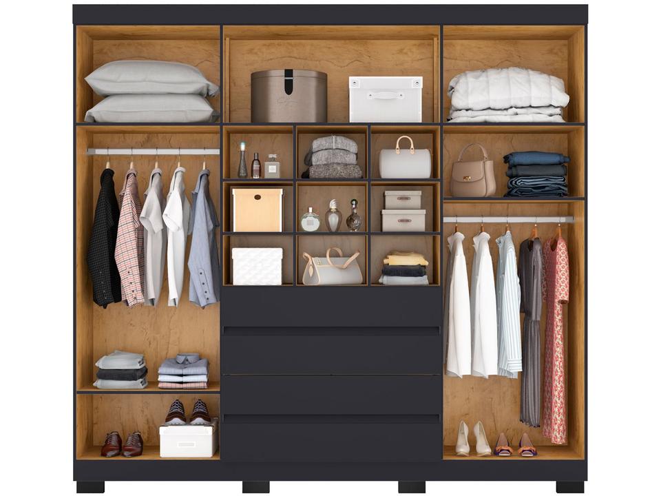 Guarda-roupa Casal 6 Portas 4 Gavetas Araplac Lisboa - 4