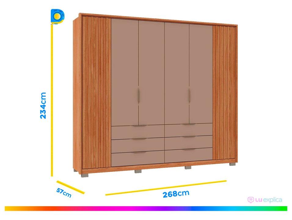 Guarda-roupa Casal 6 Portas 6 Gavetas - 5