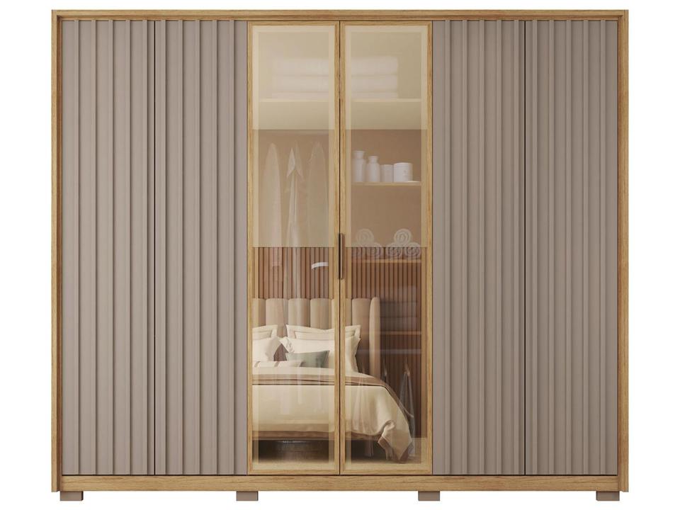 Guarda-roupa Casal 6 Portas 6 Gavetas Caemmun Centurium - 7