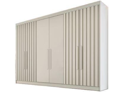 Guarda-roupa Casal 6 Portas 6 Gavetas Móveis Europa Ripado Potente - 2