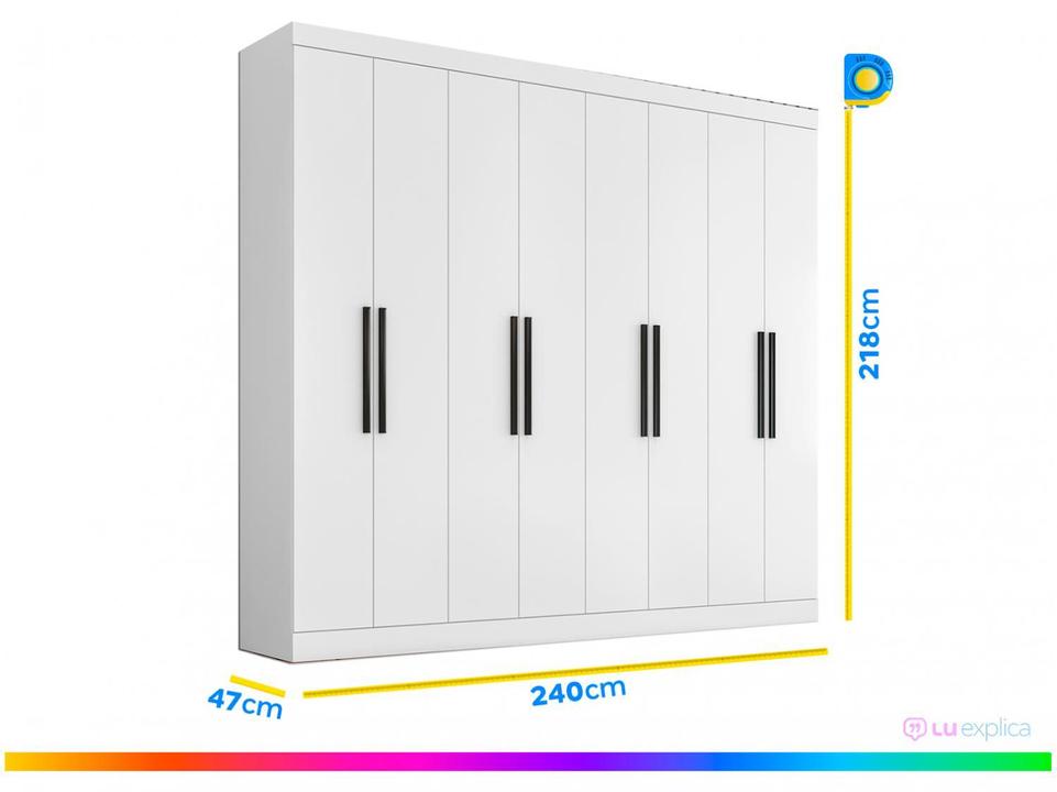 Guarda-roupa Casal 8 Portas 4 Gavetas Araplac 1684 - 8