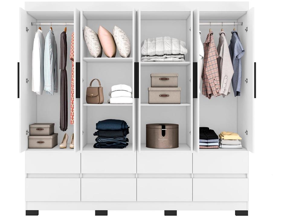 Guarda-roupa Casal 8 Portas 8 Gavetas Araplac B24088 - 5