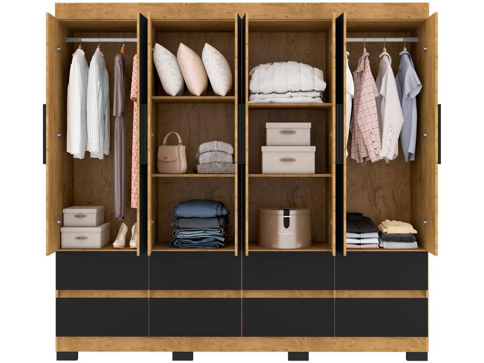 Guarda-roupa Casal 8 Portas 8 Gavetas Araplac B24088 - 6