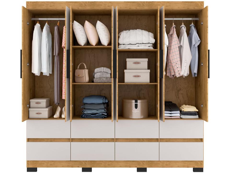 Guarda-roupa Casal 8 Portas 8 Gavetas Araplac B24088 - 7