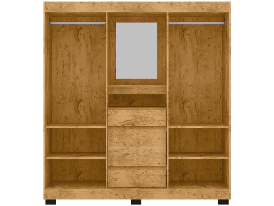 Guarda-roupa Casal com Espelho 2 Portas de Correr 4 Gavetas Araplac Sintra CAP24024 - 10