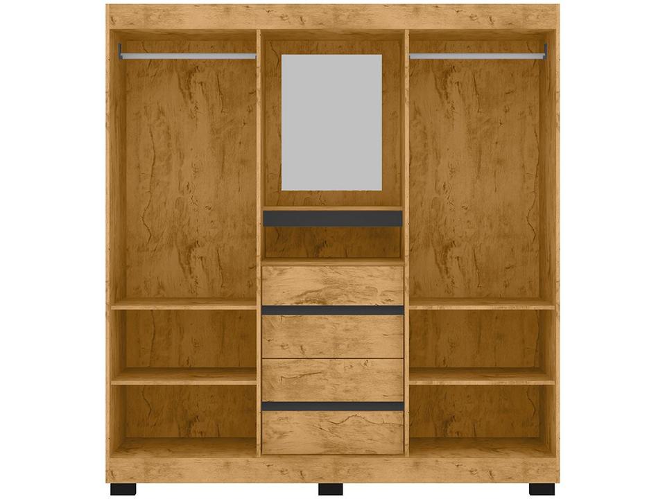 Guarda-roupa Casal com Espelho 2 Portas de Correr 4 Gavetas Araplac Sintra CAP24024 - 11