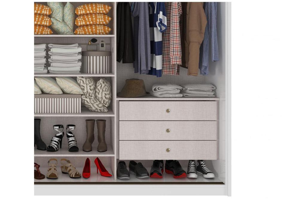 Guarda-roupa Casal com Espelho 3 Portas 6 Gavetas Caemmun Spazio - 11