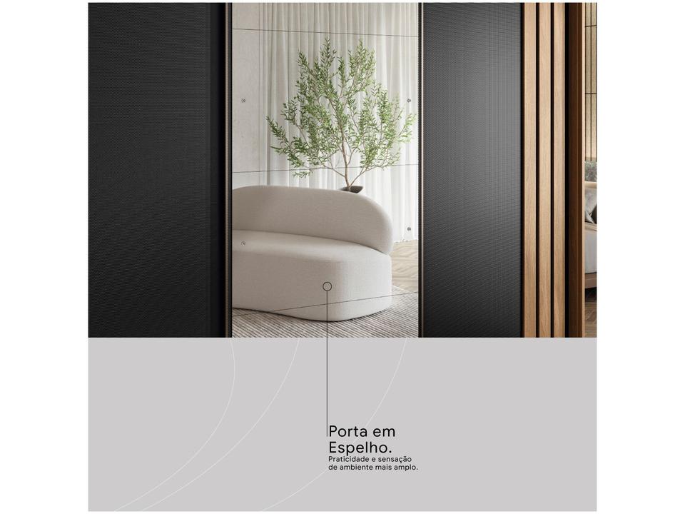 Guarda-roupa Casal com Espelho 3 Portas de Correr 2 Gavetas Demóbile Cannes - 13