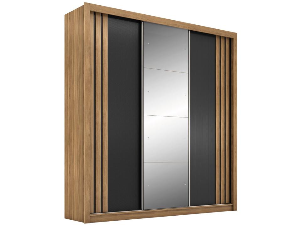 Guarda-roupa Casal com Espelho 3 Portas de Correr 2 Gavetas Demóbile Cannes - 6